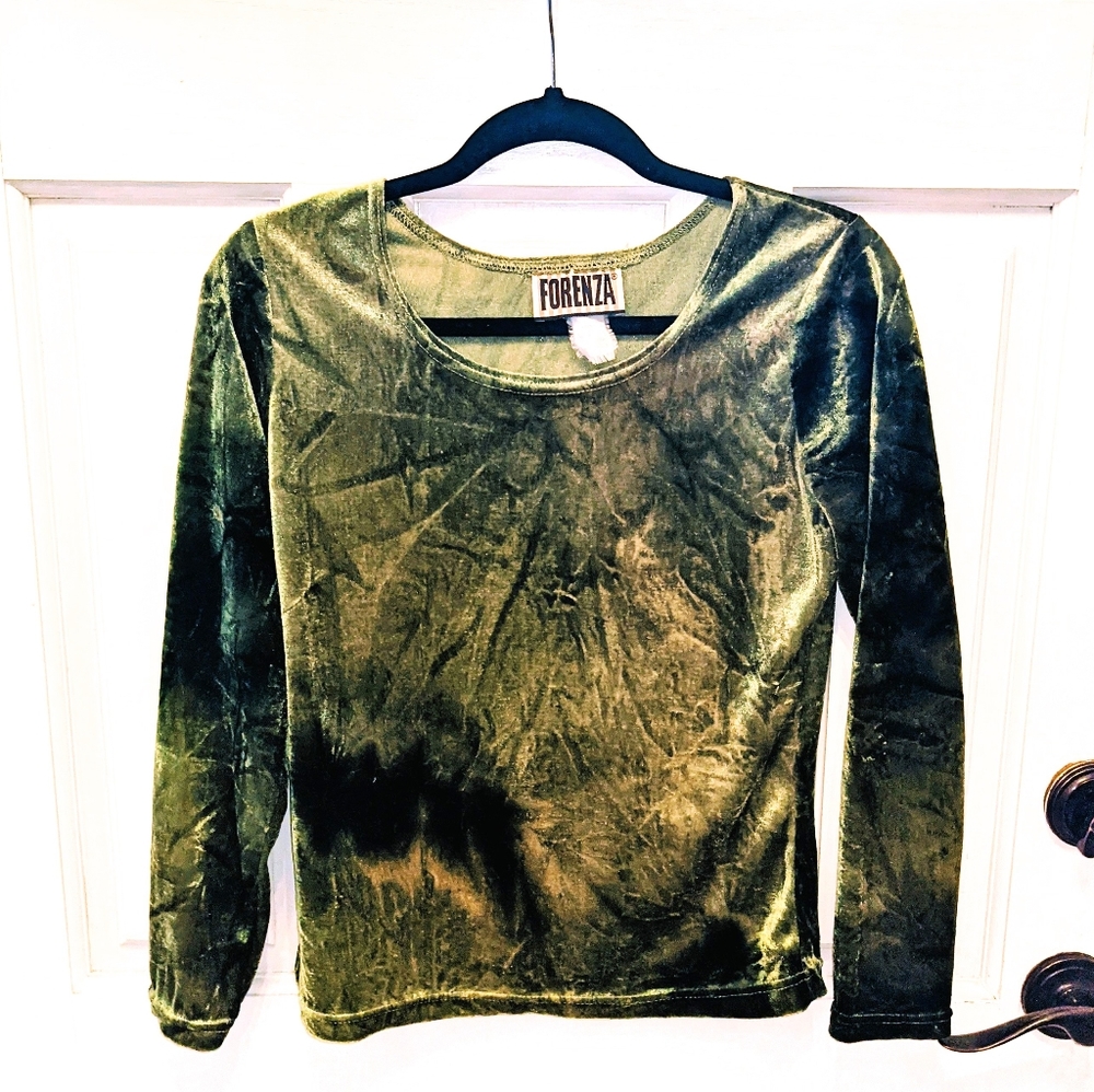 Velvet Green Tinkerbell Retro Top